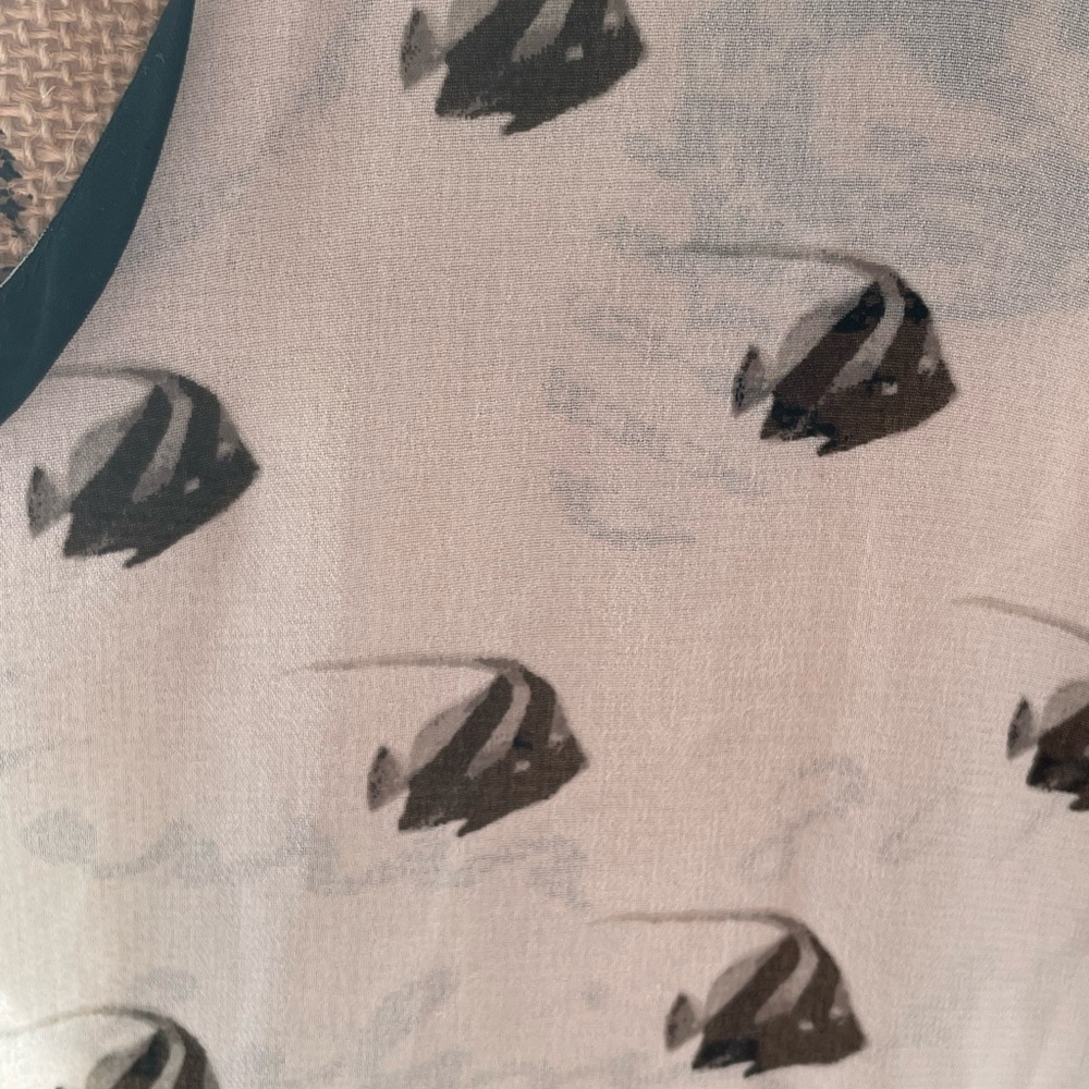 VERA WANG PRINCESS WHITE SUMMER NIGHTS CHIFFON TANK - NWT - LARGE - Picture 4 of 7